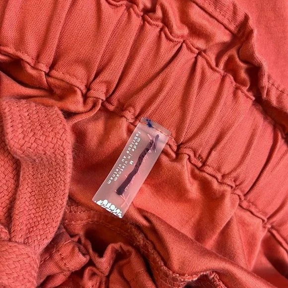 Free People Movement Red Elastic Waist Cargo Pants- M - Picture 7 of 8